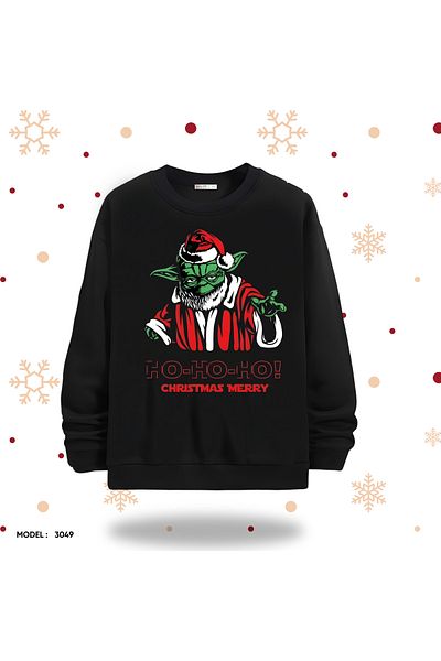 Gölge Store Santa Claus | New Year's Special Design |   Sweatshirt Slimfit Crew Neck Women Men