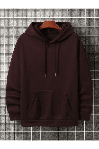 caddekombin Hanorac oversize unisex cu glugă și buzunar