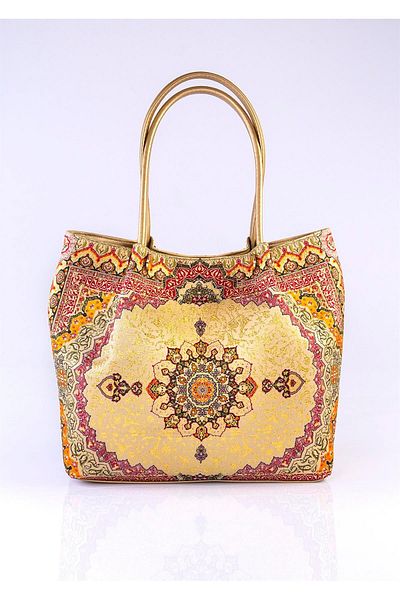 MODA Ottoman Ethnic Shawl Patterned Woven Women's Large Size Shoulder Bag