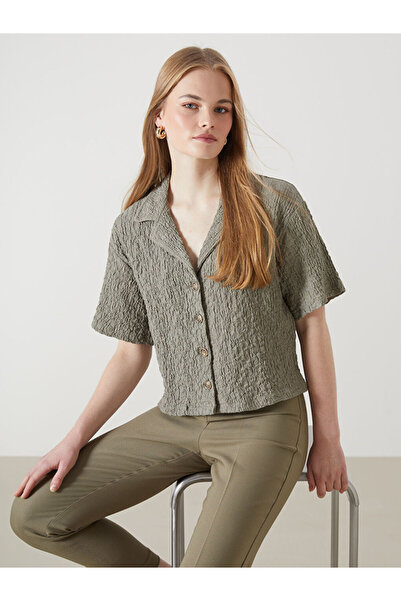 LC Waikiki Textured Women's Shirt from Uzg Store for Style Enthusiasts