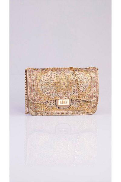 MODA Ethnic Woven Women's Hand and Shoulder Bag with Ottoman Shawl Pattern