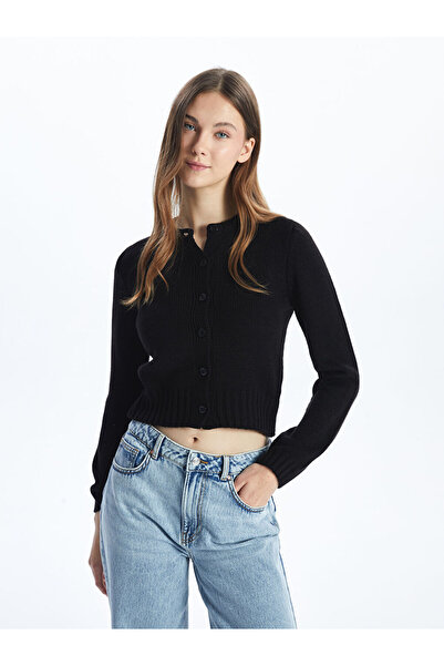 LC Waikiki LCW Bisiklet Yaka Kadın Triko Hırka