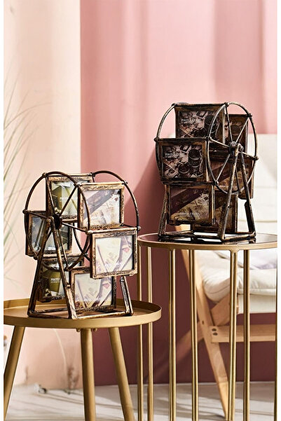 Dressy Home Fotoğraf Çerçevesi Kendin Yap Dönme Dolap Eskitme Fotoğraf Çerçevesi Ev Dekorasyonu Hediye Nostaljik