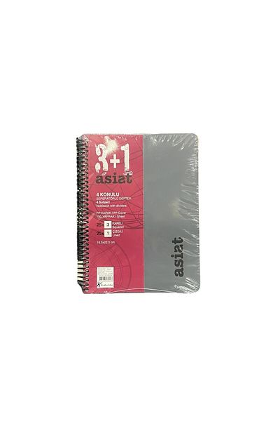 KESKİN COLOR 3+1 Coperți pentru caiet Pp 16,5x 22,5 cm 100 coli (3 pătrate + 1 cu rigle)