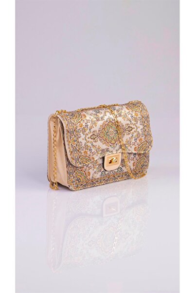 MODA Ethnic Woven Women's Hand and Shoulder Bag with Ottoman Shawl Pattern