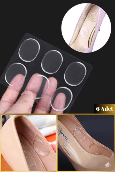 Hane Dostu 6 Adet Silikon Ayakkabı Vurma Önleyici Ayak Pedi