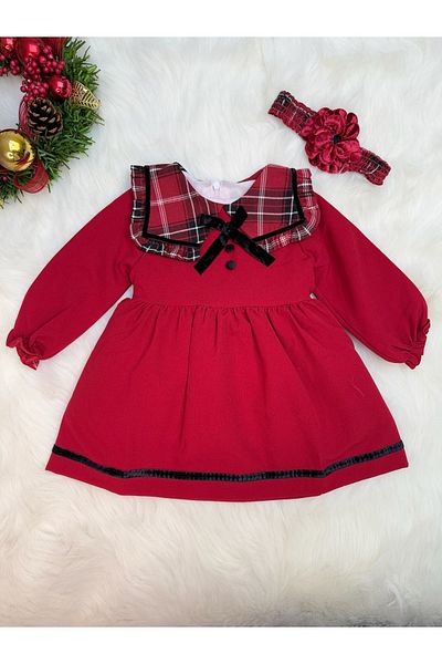 Yollo Kids Baby Girl Special Day and New Year Themed Long Sleeve Dress and Headband