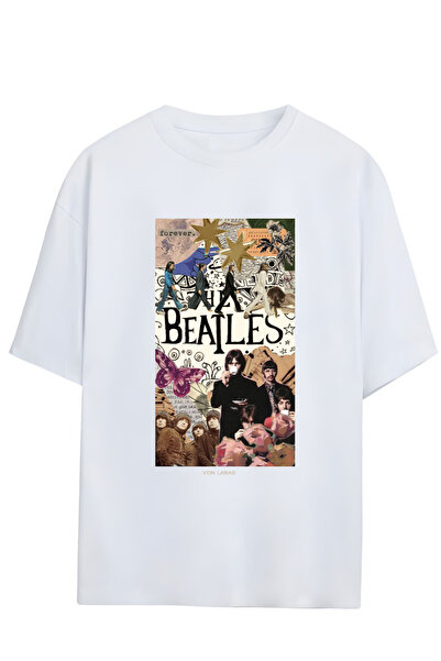 MAGORS تي شيرت قطني كبير الحجم للجنسين من THE BEATLES