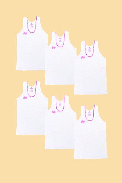 Ceylanoğlu Girl's Tank Top 3-4 Years Old Pack of 6