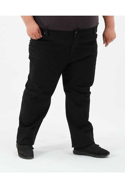 AKTEZ-EL Plus Size Men's Jeans Lycra Oversized 2004 Black Jeans