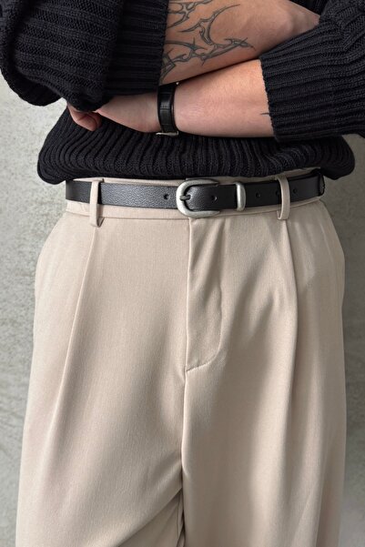 HYMAN Erkek Pileli Ekstra Baggy Kalıp Kumaş Pantolon