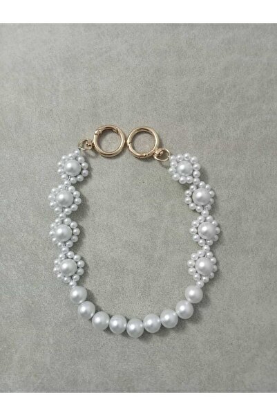 hobi duragı Geantă din perle turnate cu model floral de 43 cm - mâner-SINGUL