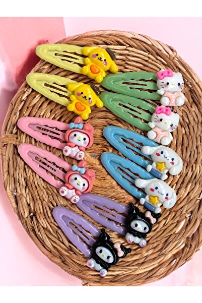 MUTENA Kuromi My Melody Purin Cinnamoroll Hello Kitty Rengarenk Çıt Çıt Toka ...