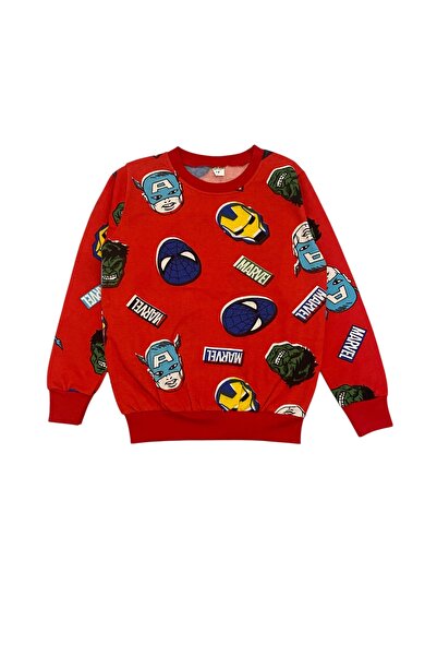 Şekerkids Erkek Çocuk İki İplik Pamuklu Şardonlu Marvel Desen Pijama Takımı