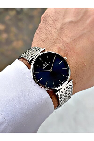 Romanson Custom Design 5 Atm Waterproof Steel Band Steel Thin Case Men Wristwatch 112306