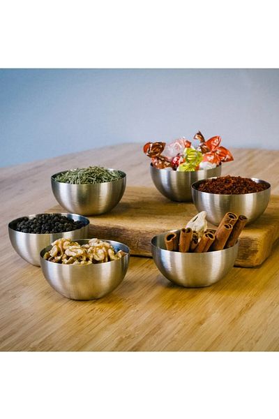 store trend Set of 10 Large Size Stainless Steel Snack Bowl Nuts Bowl
