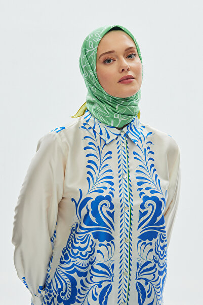 Berren Βαμβακερό μαλακό κασκόλ (μοτίβο κλαδιών)