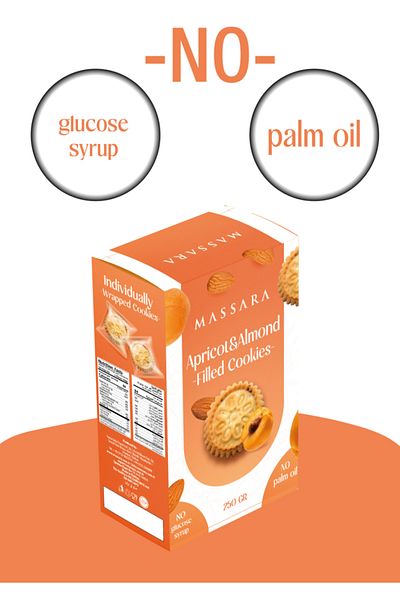 Massara Apricot & Almond Filled Single Wrap Cookie 250 g