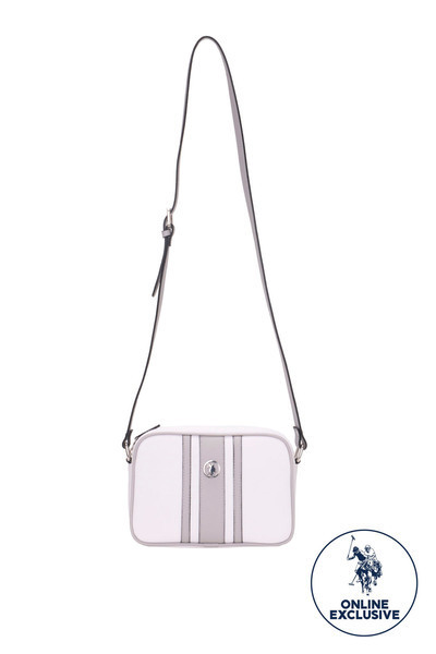 U.S. Polo Assn. Geantă Messenger pentru femei model Us8003 alb-gri - exclusiv online