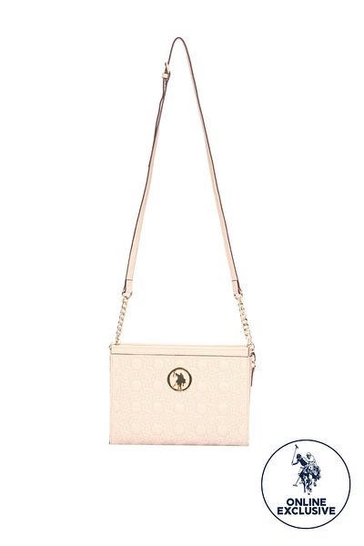 U.S. Polo Assn. Geantă Messenger de damă bej - Us8614 Online Exclusive