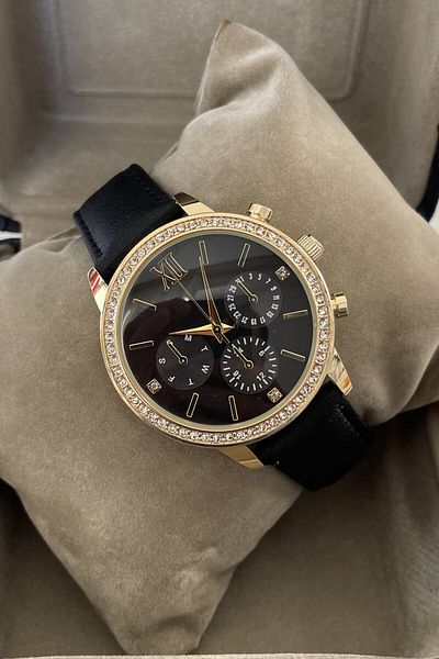 Leerybee Women's Leather Stone Quartz Wrist Watch Ns-2