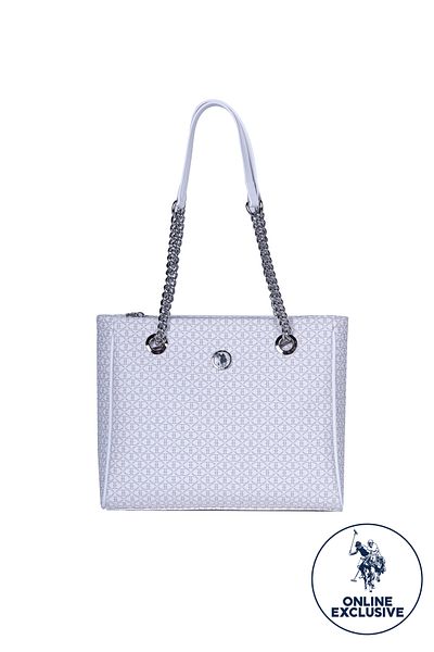 U.S. Polo Assn. Geantă de umăr pentru femei model albă Us3006 - exclusiv online