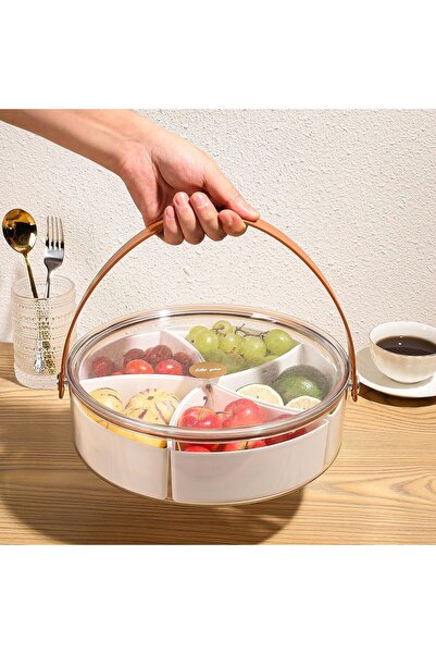 Coco Life صندوق تخزين الوجبات الخفيفة بمقبض - حاويات تخزين طعام متعددة الأغراض، حاويات تخزين طعام مكونة من 5 أقسام