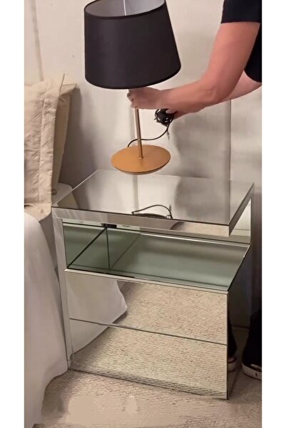 LUXURY VİLLA Luxury Aynalı Komodin En 45cm Derinlik 40cm Yükseklik 62cm