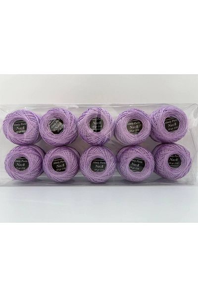 ALMİŞ Almiş Perle Etamin-Cross-Stitch 10 Thread Set (10 Gr-No:8) Purple-Lilac Shades