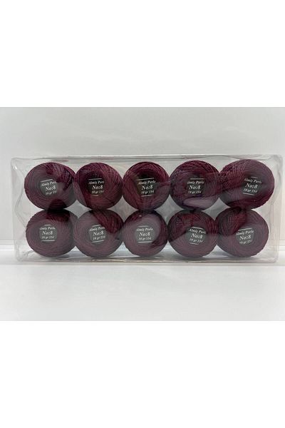 ALMİŞ Almiş Perle Etamin-Cross-Stitch 10 Thread Set (10 Gr-No:8) Purple-Lilac Shades