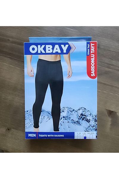 Okbay Мъжки термо чорапогащи с повдигнати крачоли Mia Okbay в кутия