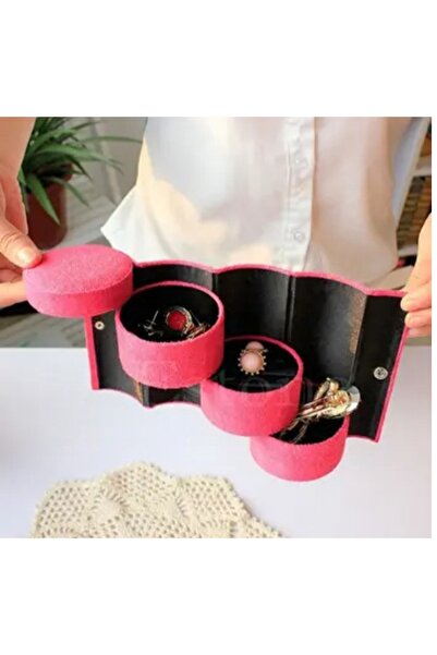 TARIK HOME منظم مجوهرات على الطراز العتيق، صندوق مجوهرات من قماش الجلد السويدي