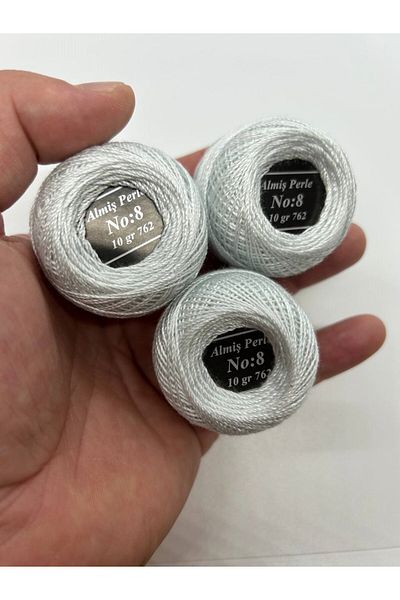 ALMİŞ Σετ κλωστών Almiş Perle Etamine-Cross Stitch 10 τεμαχίων (10 Gr-No:8)