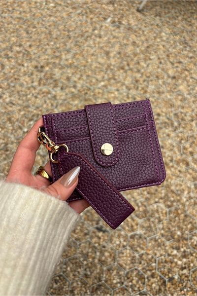Yuka Atelier Минимален портфейл Velina с ключодържател и детайли за картодържател