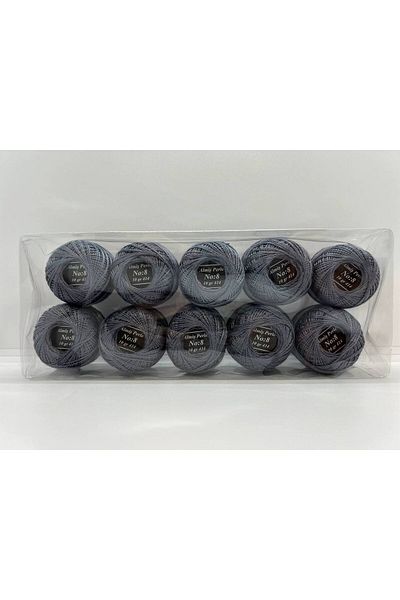 ALMİŞ Σετ κλωστών Almiş Perle Etamine-Cross Stitch 10 τεμαχίων (10 Gr-No:8)