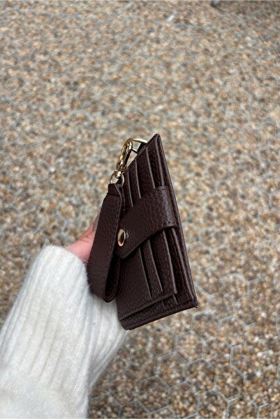 Yuka Atelier Velina Anahtarlık ve Kartlık Detaylı Minimal Cüzdan