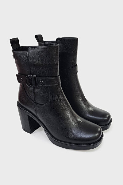 Venüs 2453603 Kışlık Siyah Deri Bot  - Venüs