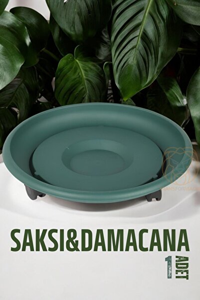 Transformacion Wheeled Flower Pot Stand 37 cm Green 721052