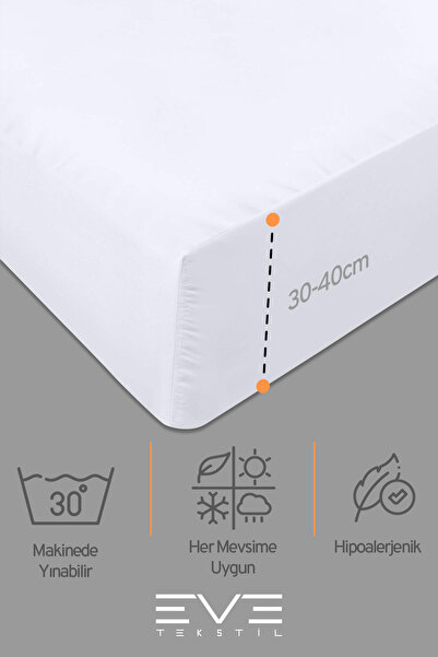 Eve Tekstil Fitted High Quality Combed Cotton Fabric Single Fitted Sheet