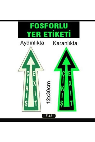 MİR Acil çıkış yer okları  fosforlu MİR UZMAN KALİTESİ VE GÜVENCE (RİSK ALMAY...