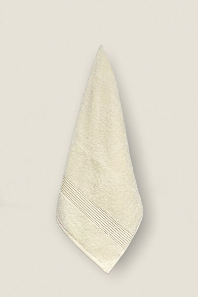 Ellaline Набір з 4 рушників для рук і обличчя, 100% бавовна, сертифікована, для ванної кімнати | Кухонне приладдя 50x90 см, кремовий