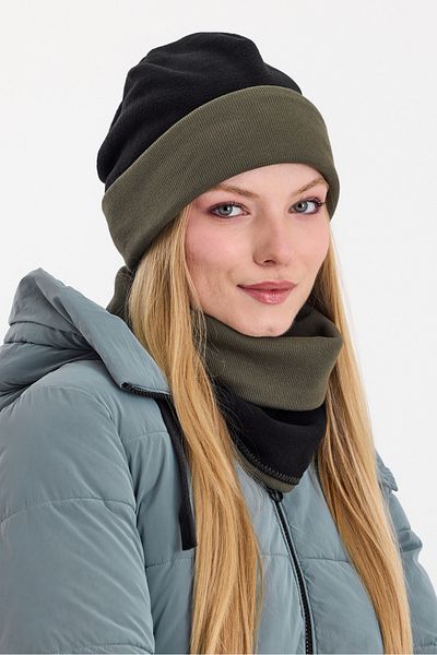 Butikgiz Hünkar Sytle, Double Color Double Layer Foldable Soft Women's Beanie Neck Collar Suit
