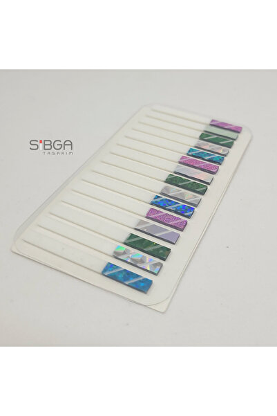 sibga tasarım Simli İnce Şerit Şeffaf Renkli Postit Post-it Post It. Kitap Ayracı Ayraç Postit Sticker 225 Yaprak