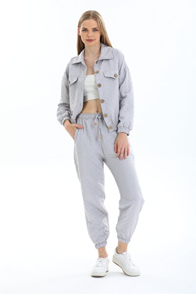 Reji Παντελόνι με μοτίβο κρούστας κρεμμυδιού με ελαστικό πόδι