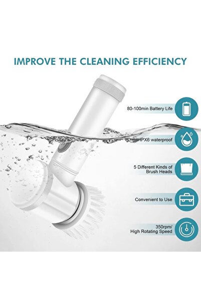 Yellowtech Otomatik Temizleme Fırçası | Otomatik Tuvalet Lavabo Küvet Bulaşık...