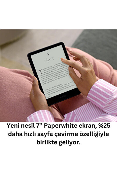 Amazon Yeni Kindle Paperwhite Signature Edition (2024) 12.nesil 32 Gb 7” Reklamsız Metalik Siyah