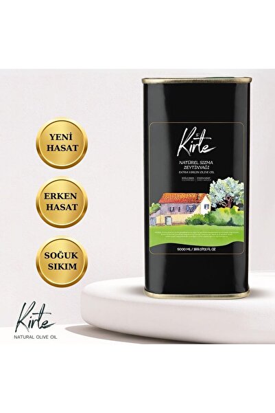 The Kirte Olive Oil 2024-2025 Yeni Hasat Naturel Sızma Zeytinyağı Teneke 5Lt