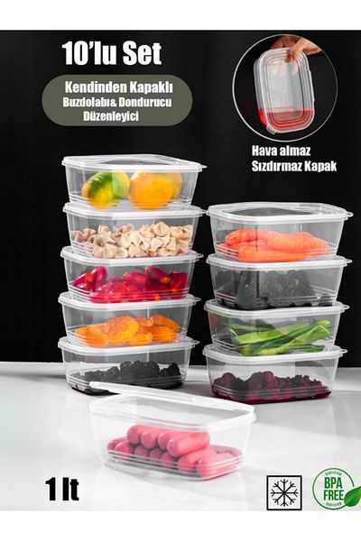 Violet 10-Piece 1-Liter Icebox and Deep Freezer Container