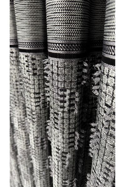 Fon Dünyası Panel Background Curtain Tufted Anthracite Gray (Single Wing)