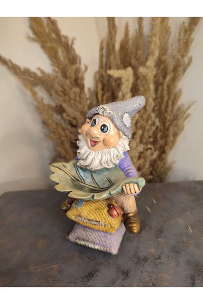 Gardenya Minder Figürlü Gnome Şans Cücesi Dekoratif Obje & Biblo